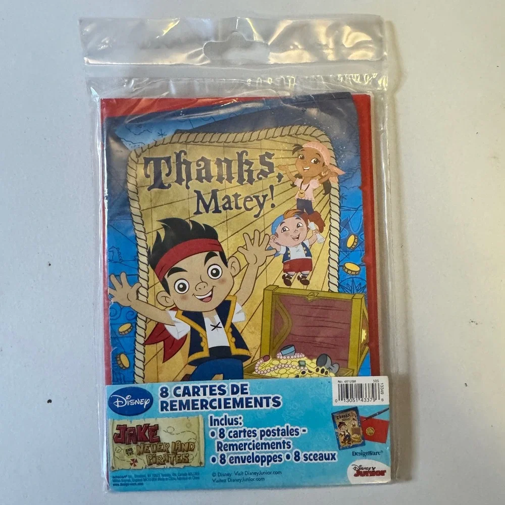 Disney Jake and the Never Land Pirates Party Supplies Bundle Invitations Blue OS